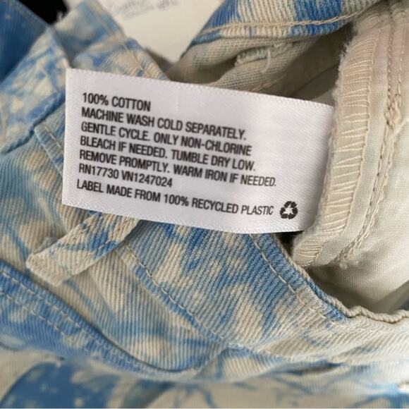 Rachel Comey x Target Collab Tie Dye Retro High Waist Straight Blue Cream Jean 4 - Picture 6 of 8